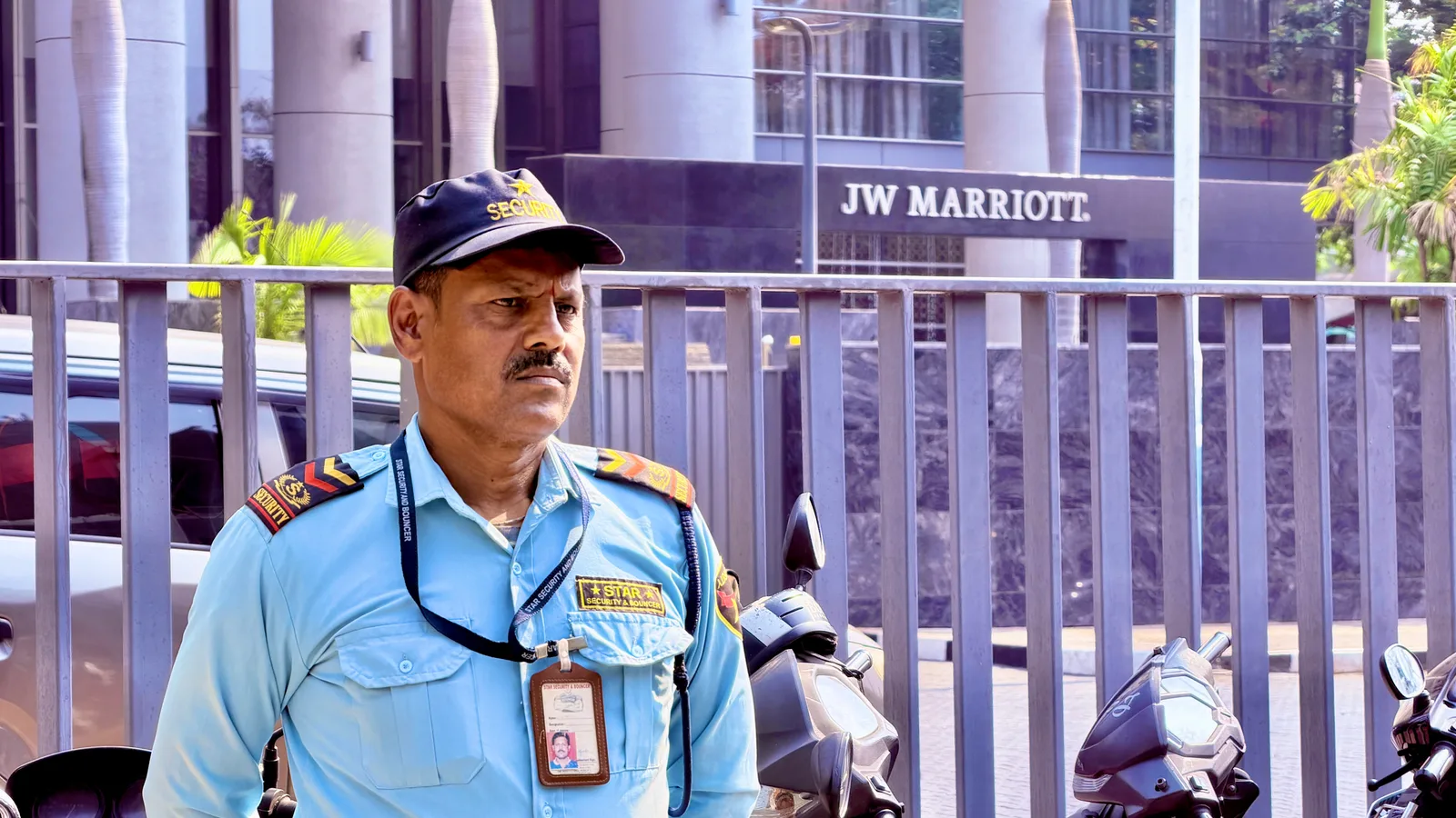 Star Security officer at access-control post